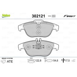 Jeu de plaquettes de frein VALEO 302121 pour MERCEDES CLASSE C, CLASSE E OE 0054200720 VALEO