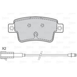 Jeu de plaquettes de frein VALEO 302127 pour ABARTH, FIAT GRANDE, PUNTO OE 77365464