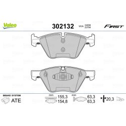 Jeu de plaquettes de frein VALEO 302132 pour BMW Série 1 et 3, référence d'origine 2288856