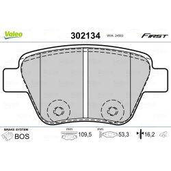 Brake Pad Set VALEO 302134 OE Ref 286102B750