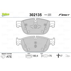 Jeu de plaquettes de frein VALEO 302135 pour CITROEN, DS, PEUGEOT OE 1610104080 VALEO