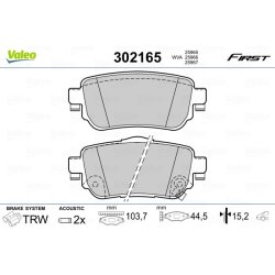Jeu de plaquettes de frein VALEO 302165 pour NISSAN, RENAULT, référence d'origine D4060-4CA0A VALEO