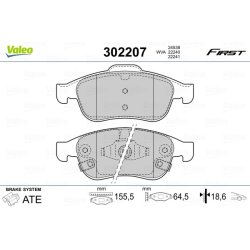Plaquettes de frein VALEO 302207 pour FIAT, JEEP 500X, RENEGADE OE 77367213 VALEO