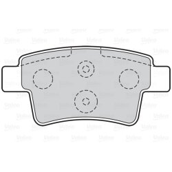 Jeu de plaquettes de frein VALEO 302214 pour CITROËN C4 OE 1611141080