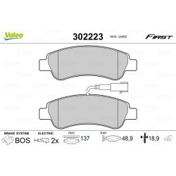 Jeu de plaquettes de frein VALEO 302223 pour CITROËN, FIAT, VAUXHALL, PEUGEOT VALEO