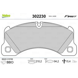 Plaquettes de frein VALEO 302230 pour PORSCHE, VW OE 7P5698151D VALEO