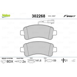 Jeu de plaquettes de frein VALEO 302268 pour CITROËN, FIAT, VAUXHALL, PEUGEOT VALEO