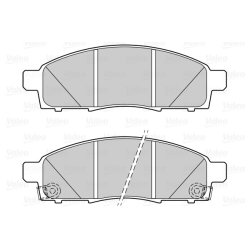 Jeu de plaquettes de frein VALEO 302270 pour NISSAN NV200 OE D1060-JX50B