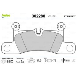 Jeu de plaquettes de frein VALEO 302280 pour PORSCHE, VW CAYENNE, TOUAREG VALEO