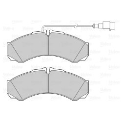Jeu de plaquettes de frein VALEO 302291 pour camions IVECO, NISSAN et RENAULT