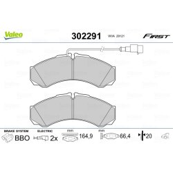 Jeu de plaquettes de frein VALEO 302291 pour camions IVECO, NISSAN et RENAULT VALEO