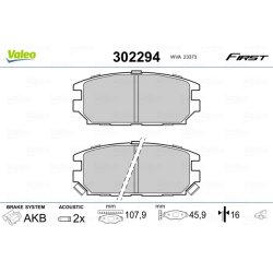 Jeu de plaquettes de frein VALEO 302294 pour DODGE, MITSUBISHI OE MB857610 VALEO