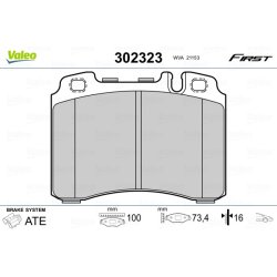 Jeu de plaquettes de frein VALEO 302323 pour MERCEDES 124, CLASSE E OE 0024203720 VALEO