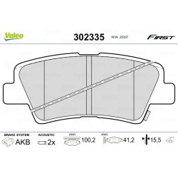 Jeu de plaquettes de frein VALEO 302335 pour HYUNDAI, KIA, SSANGYONG OE 48413-341A0 VALEO