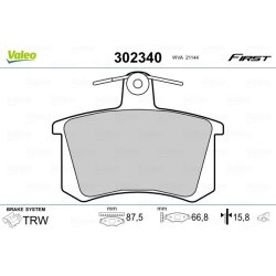 Jeu de plaquettes de frein VALEO 302340 pour AUDI, FIAT, LANCIA OE 443698451 VALEO
