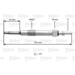 Bougie de préchauffage VALEO 345114 pour ALFA ROMEO, FIAT, LANCIA, VAUXHALL VALEO