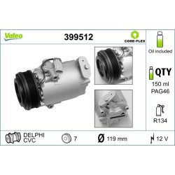 AC Compressor VALEO 399512 OE Ref 8200309193