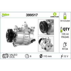 AC Compressor VALEO 399517 OE Ref 1K0820803E