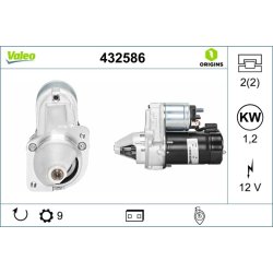Démarreur VALEO 432586 pour BMW R OE 1243181 VALEO