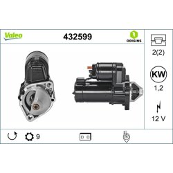 Démarreur VALEO 432599 pour MOTO GUZZI V VALEO