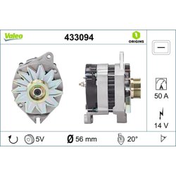 Alternateur VALEO 433094 pour CITROEN, PEUGEOT BX, 305, 405 OE 5701-D4 VALEO