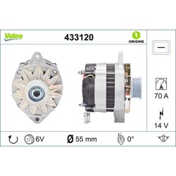Alternateur VALEO 433120 pour RENAULT, référence OE 7700730363 VALEO