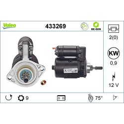 Démarreur VALEO 433269 pour PORSCHE, VW OE 311911023 VALEO