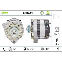 Alternateur VALEO 433411 pour RENAULT, 16, 5, TRAFIC OE 7701033072 VALEO