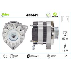 Alternateur VALEO 433441 pour RENAULT, RAPID, SUPER OE 7700734240 VALEO
