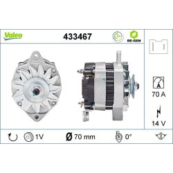 Alternateur VALEO 433467 pour JEEP, RENAULT, OE 7700796904 VALEO