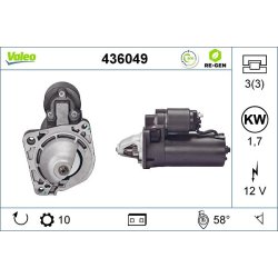 Démarreur VALEO 436049 pour FIAT OE 46231601 VALEO