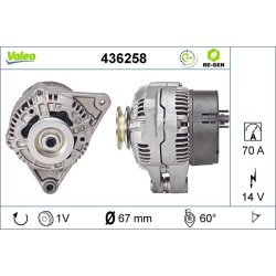 Alternateur VALEO 436258 pour CITROEN, PEUGEOT OE 5701-C1 VALEO