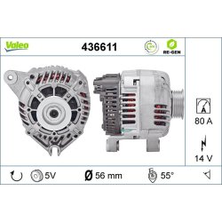 Alternator VALEO 436611 OE Ref 5701A6