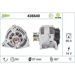 Alternateur VALEO 436640 pour AUDI, VW OE 058903016A VALEO