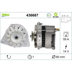 Alternateur VALEO 436687 pour FORD OE 1005349