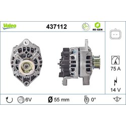Alternateur VALEO 437112 pour ARO, DACIA, VAUXHALL, RENAULT, OE 4403248 VALEO