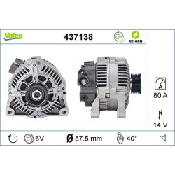 Alternator VALEO 437138 OE Ref 57052B