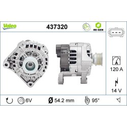 Alternator VALEO 437320 OE Ref 12317830791