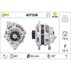 Alternateur VALEO 437336 pour HYUNDAI ACCENT, LANTRA, S OE 37300-22023 VALEO