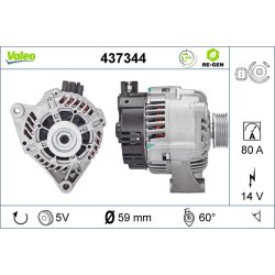 Alternator VALEO 437344 OE Ref 57055Y
