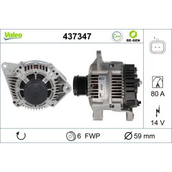 Alternator VALEO 437347 OE Ref 7711134754