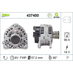 Alternator VALEO 437400 OE Ref 038903023L