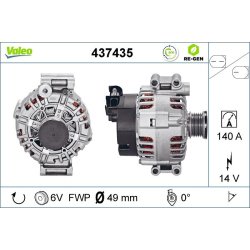 Alternator VALEO 437435 OE Ref 12317516490
