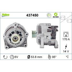 Alternator VALEO 437450 OE Ref 12317788821