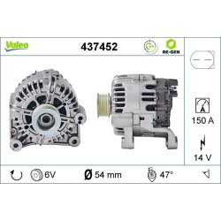 Alternator VALEO 437452 OE Ref 12317789980