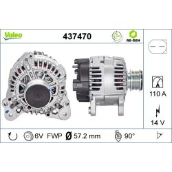Alternator VALEO 437470 OE Ref 06F903023D