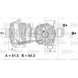 Alternator VALEO 437475 OE Ref 46823546