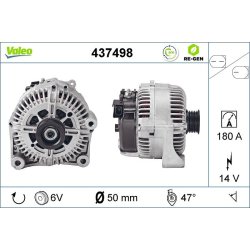 Alternator VALEO 437498 OE Ref 12317524972