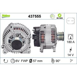 Alternator VALEO 437555 OE Ref 021903026L