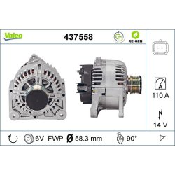 Alternator VALEO 437558 OE Ref 2310000Q0G